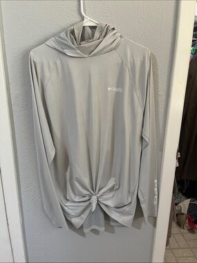 Columbia Men's Crewneck Long Sleeve Hoodie - Light Gray